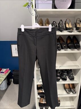 Ann Taylor Factory Black Straight-Leg Dress Trousers